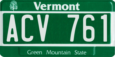 VT license plate ACV761