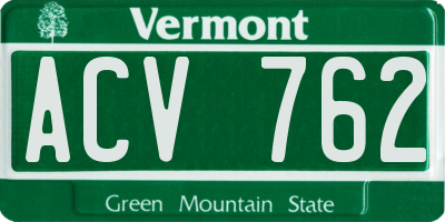 VT license plate ACV762