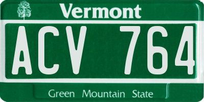 VT license plate ACV764