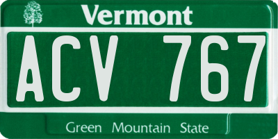 VT license plate ACV767