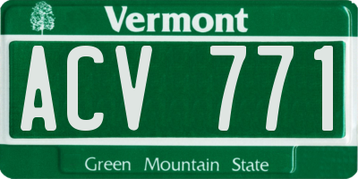 VT license plate ACV771
