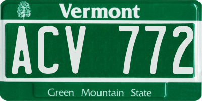 VT license plate ACV772