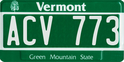 VT license plate ACV773