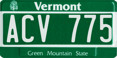 VT license plate ACV775