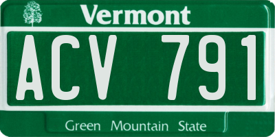 VT license plate ACV791