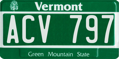 VT license plate ACV797