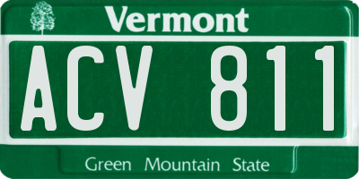 VT license plate ACV811