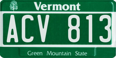 VT license plate ACV813