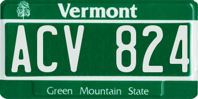 VT license plate ACV824