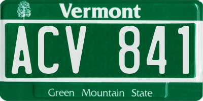 VT license plate ACV841