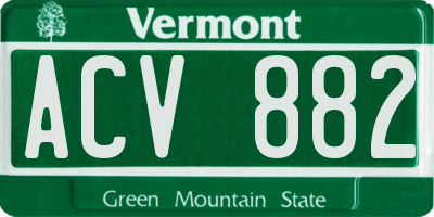 VT license plate ACV882