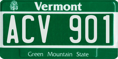 VT license plate ACV901