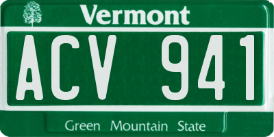 VT license plate ACV941