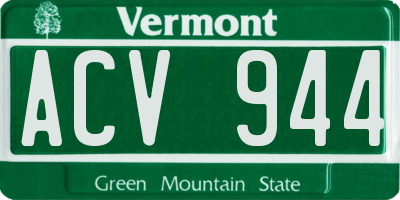 VT license plate ACV944