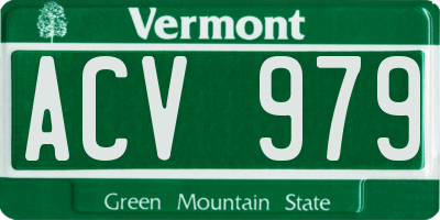VT license plate ACV979