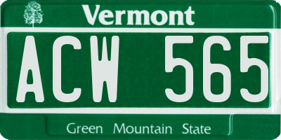 VT license plate ACW565