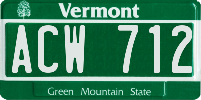 VT license plate ACW712