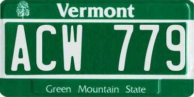 VT license plate ACW779