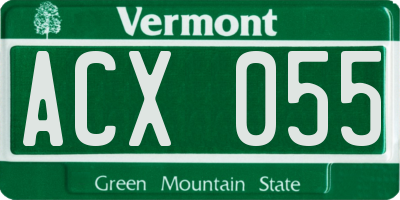 VT license plate ACX055