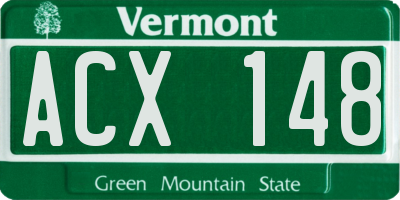VT license plate ACX148