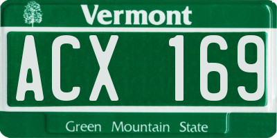 VT license plate ACX169