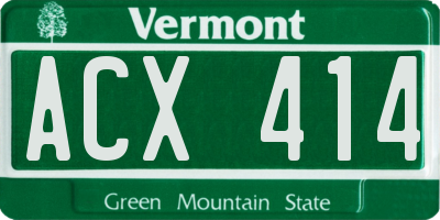VT license plate ACX414