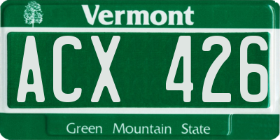 VT license plate ACX426