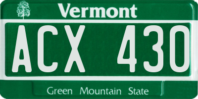 VT license plate ACX430