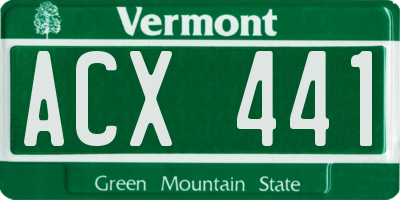 VT license plate ACX441