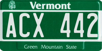 VT license plate ACX442