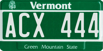 VT license plate ACX444