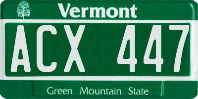VT license plate ACX447
