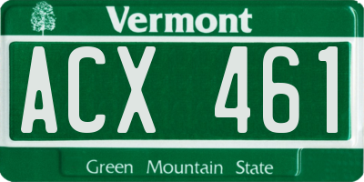 VT license plate ACX461
