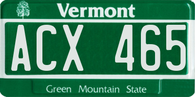 VT license plate ACX465