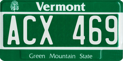 VT license plate ACX469