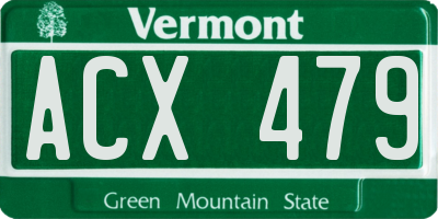 VT license plate ACX479