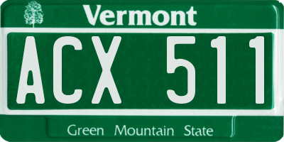 VT license plate ACX511