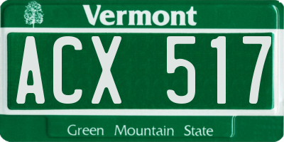 VT license plate ACX517