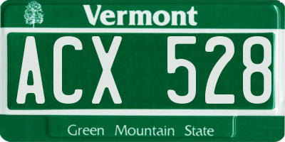 VT license plate ACX528