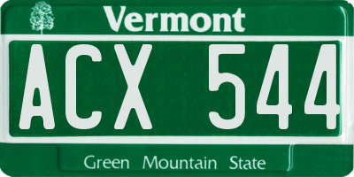 VT license plate ACX544