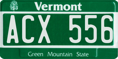 VT license plate ACX556