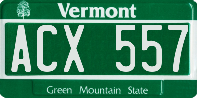 VT license plate ACX557