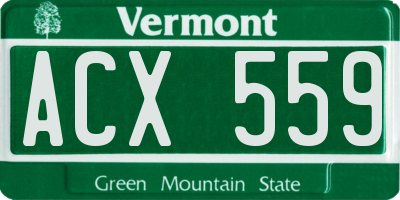 VT license plate ACX559