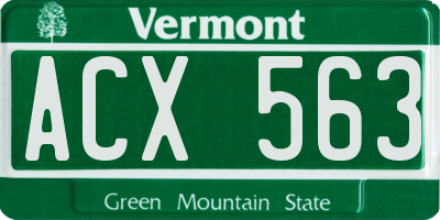 VT license plate ACX563