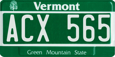 VT license plate ACX565