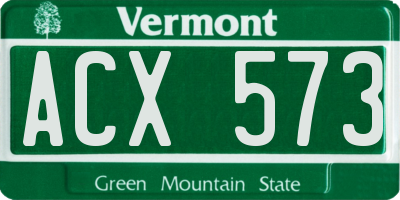 VT license plate ACX573