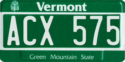 VT license plate ACX575