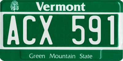 VT license plate ACX591
