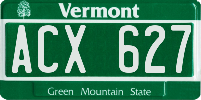 VT license plate ACX627
