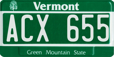 VT license plate ACX655